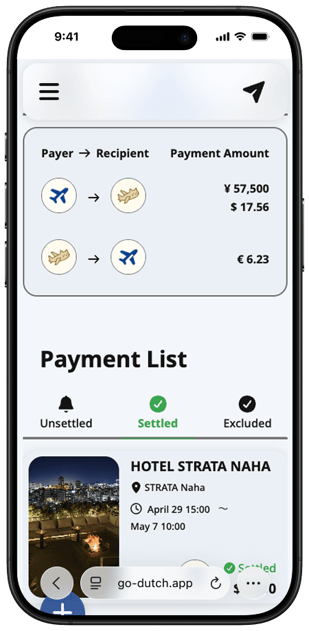 iPhone mock 3 - Go! Dutch